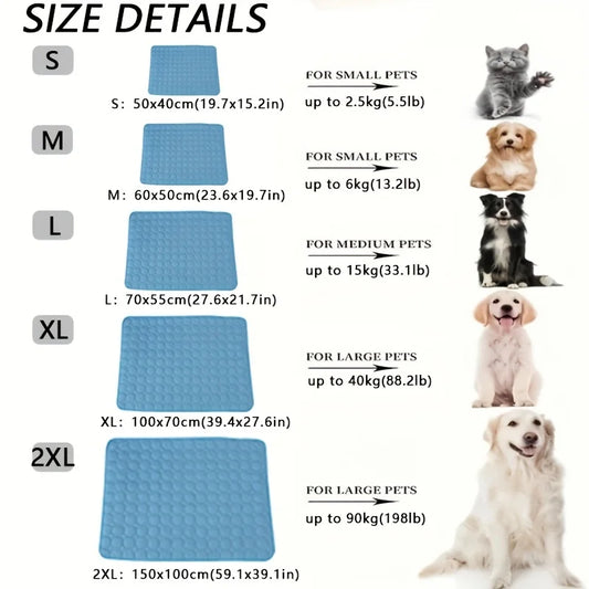 Pet Cooling Mat – Self-Cooling Pad for Dogs & Cats | XS to 2XL