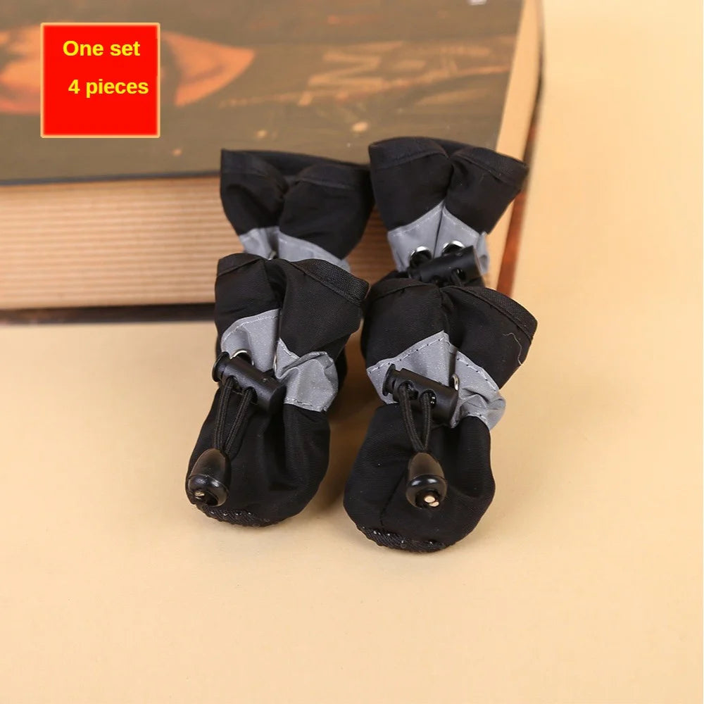 4-Pack Water-Resistant Dog Shoes for Small Dogs – Rain Boots & Paw Protectors