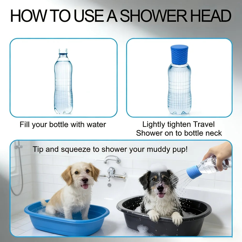 Silicone Pet Shower Head – Portable Dog Bath & Drinking Spray Nozzle