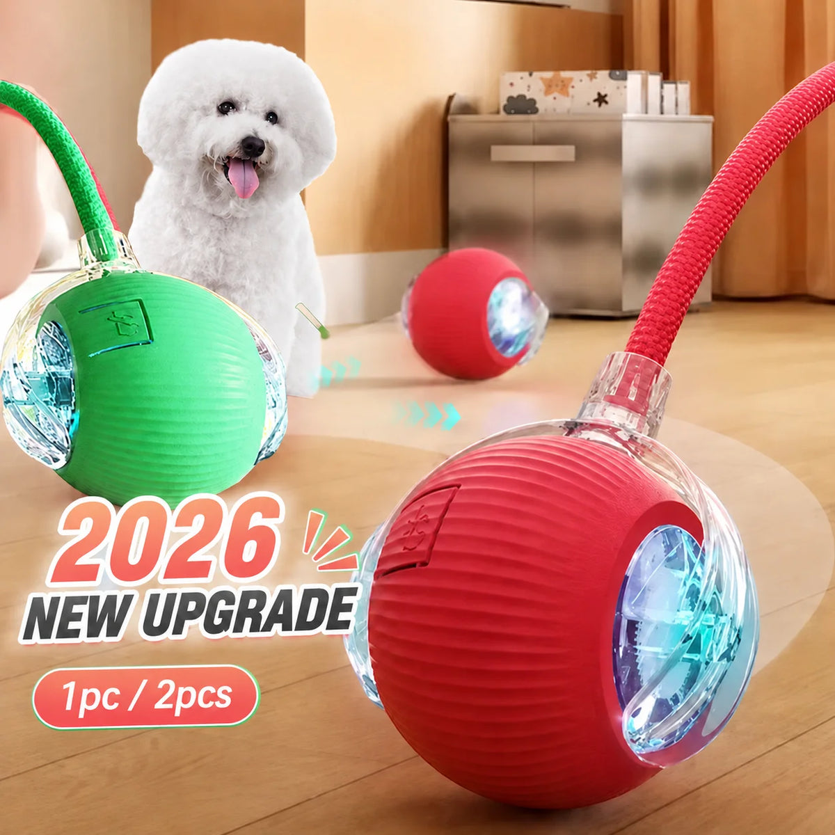 Smart Auto-Rolling Ball Toy for Dogs – USB Rechargeable 2026