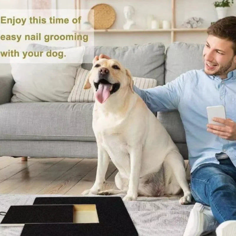 Wooden Dog Scratching Board with Treat Box & Nail Trimmer – 3-in-1 Interactive Toy