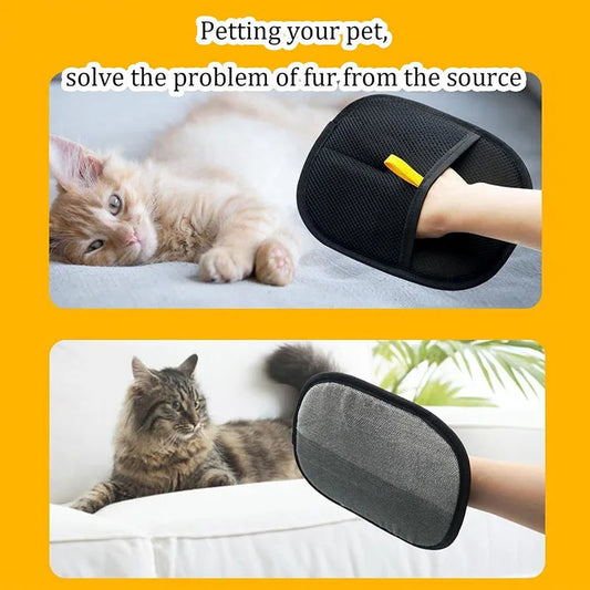 Pet Hair Removal Gloves – Reusable Double-Sided Grooming for Dogs & Cats