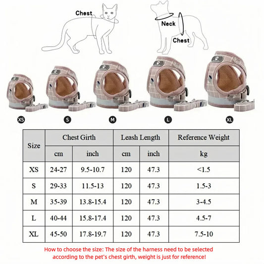 Reflective Dog Harness & Leash Set