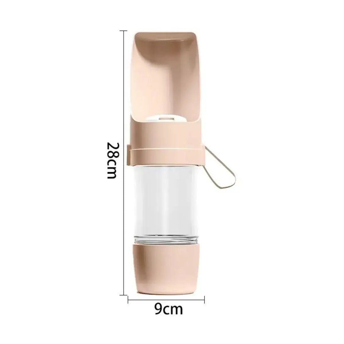 Portable 2-in-1 Pet Water & Food Bottle – Travel Feeder for Dogs & Cats