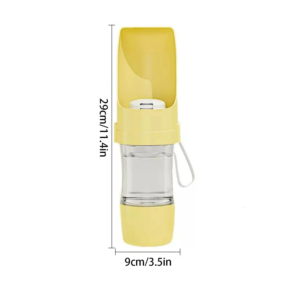 Portable 2-in-1 Pet Water & Food Bottle – Travel Feeder for Dogs & Cats