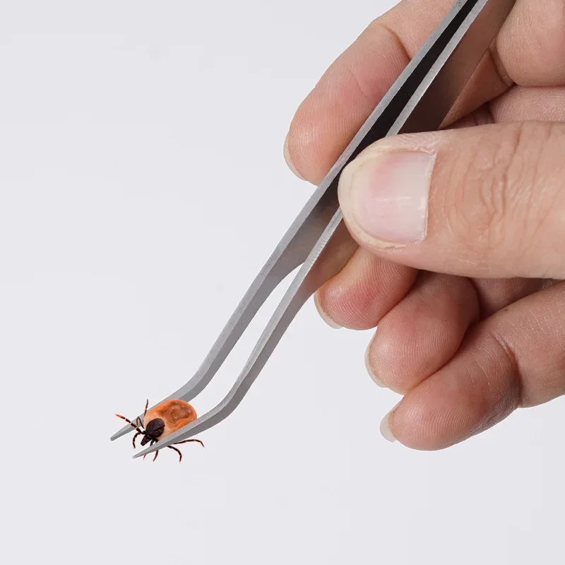2-in-1 Tick & Flea Remover Tool for Dogs, Cats & Humans – Professional Stainless Steel Tweezers