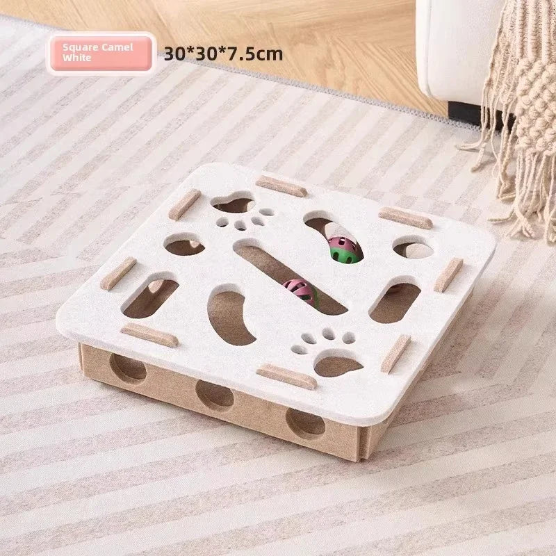 Cat Puzzle Felt Box – Interactive Hunting Toy for Indoor Cats