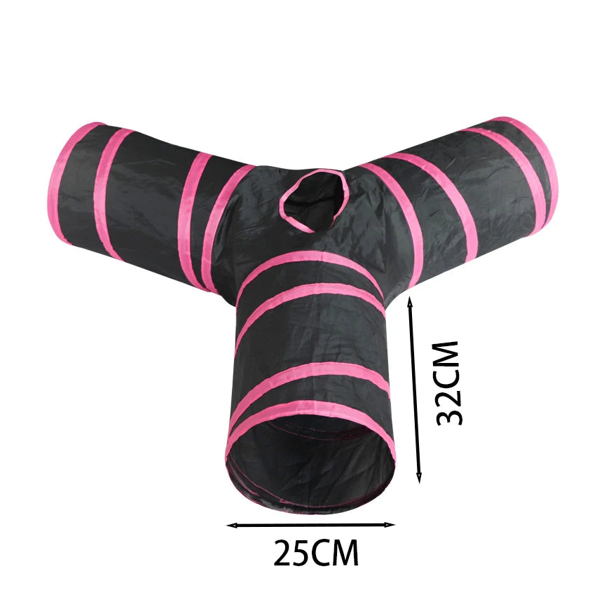 Foldable Cat Tunnel Toy – S, T & Y-Shape Crinkle Play Tunnel