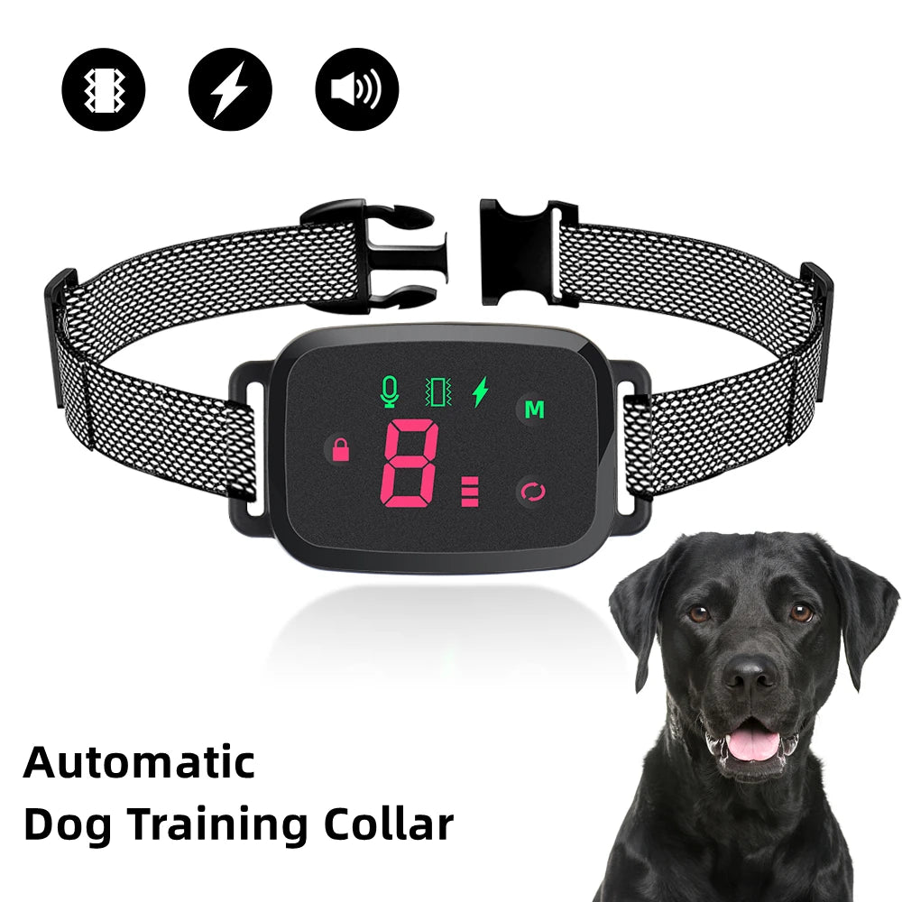 Smart Anti-Bark Dog Collar – Automatic No-Bark Training Collar with HD Display, Modes & IP67 Waterproof