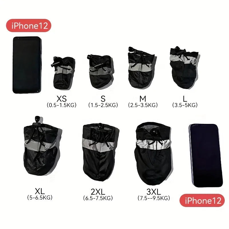 4-Pack Water-Resistant Dog Shoes for Small Dogs – Rain Boots & Paw Protectors