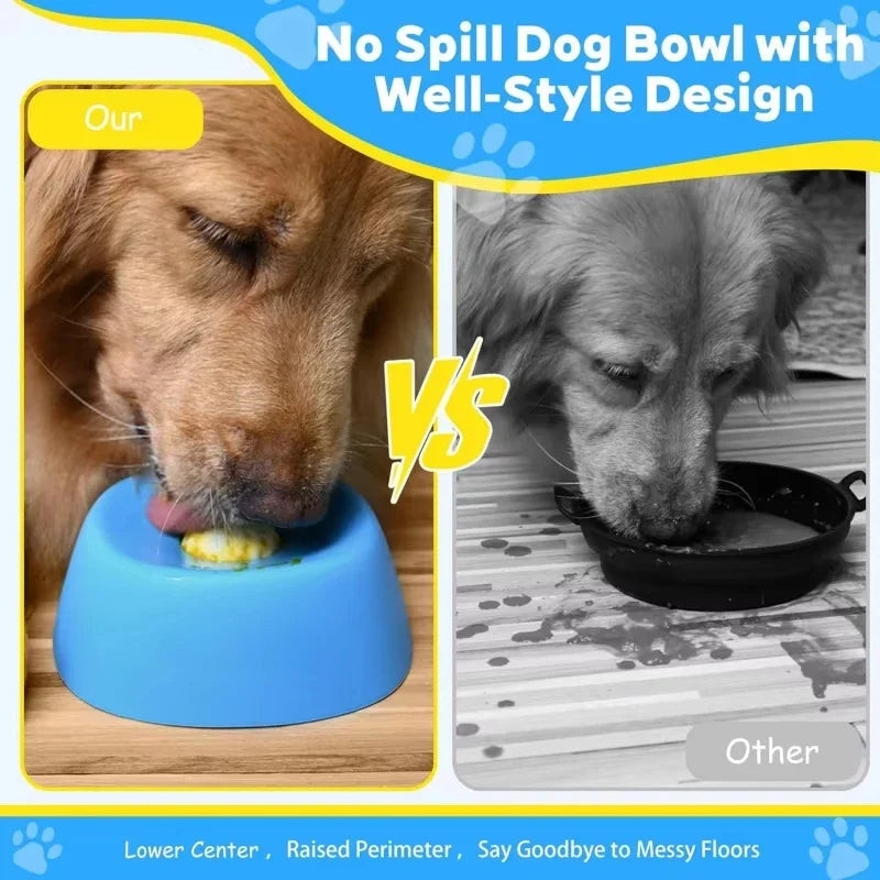 Anti-Choking Slow Feeder Dog Bowl – Non-Slip, 3/4 Cup