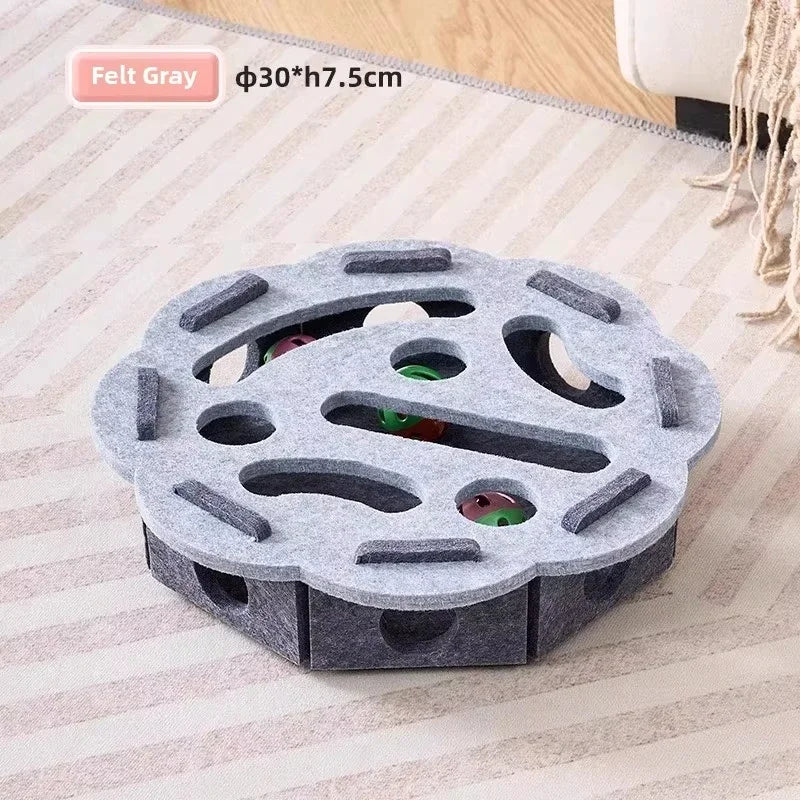 Cat Puzzle Felt Box – Interactive Hunting Toy for Indoor Cats