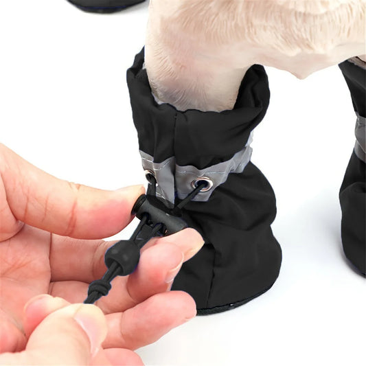 4-Pack Water-Resistant Dog Shoes for Small Dogs – Rain Boots & Paw Protectors