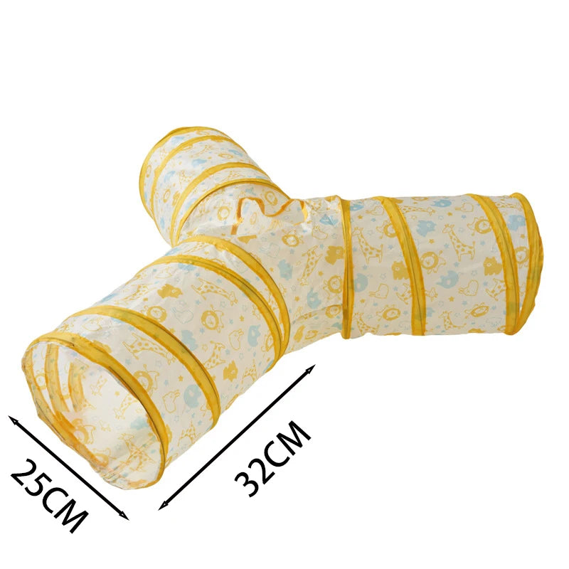 Foldable Cat Tunnel Toy – S, T & Y-Shape Crinkle Play Tunnel