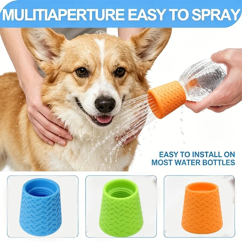 Silicone Pet Shower Head – Portable Dog Bath & Drinking Spray Nozzle