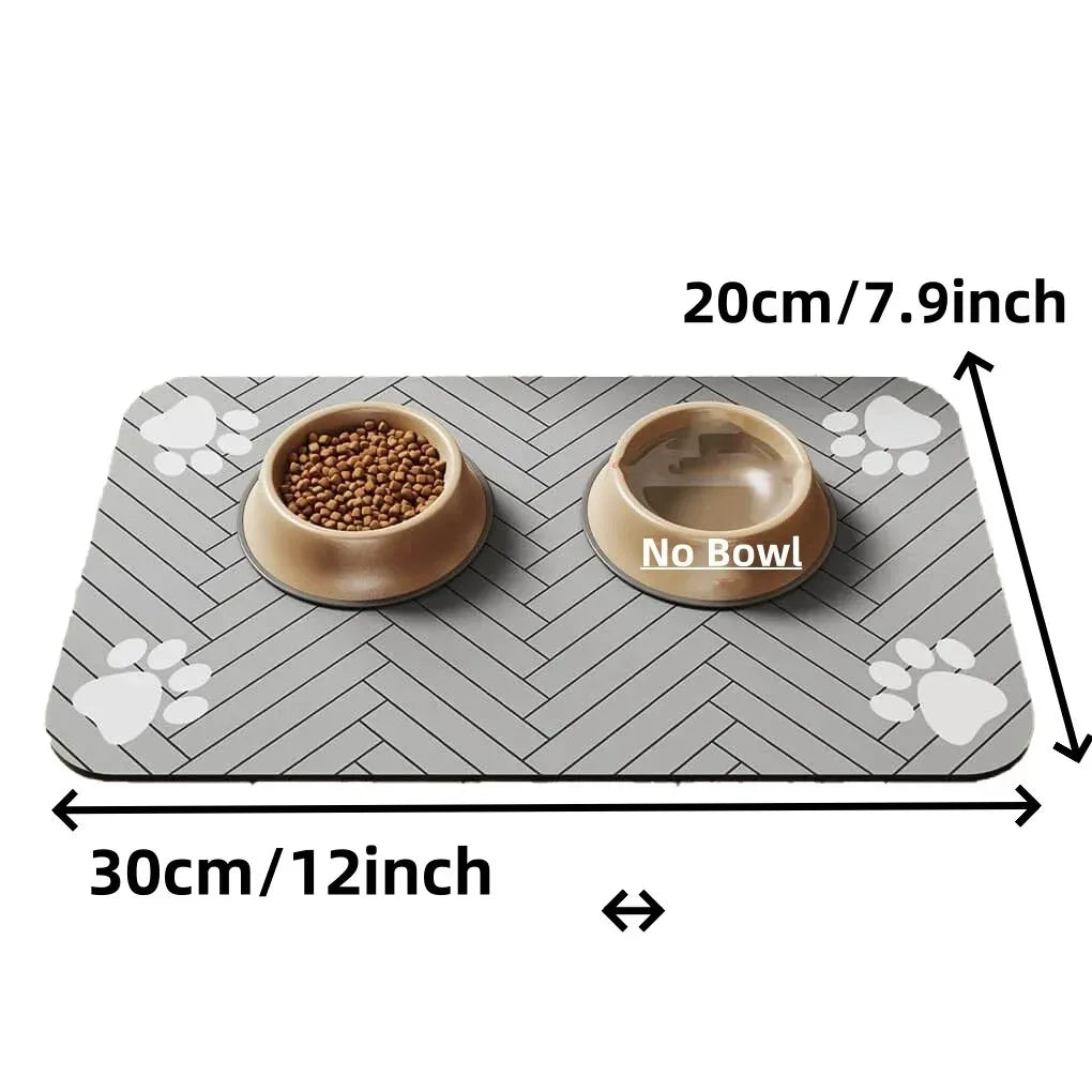 Absorbent Pet Feeding Mat – Non-Slip Waterproof Placemat for Dogs & Cats