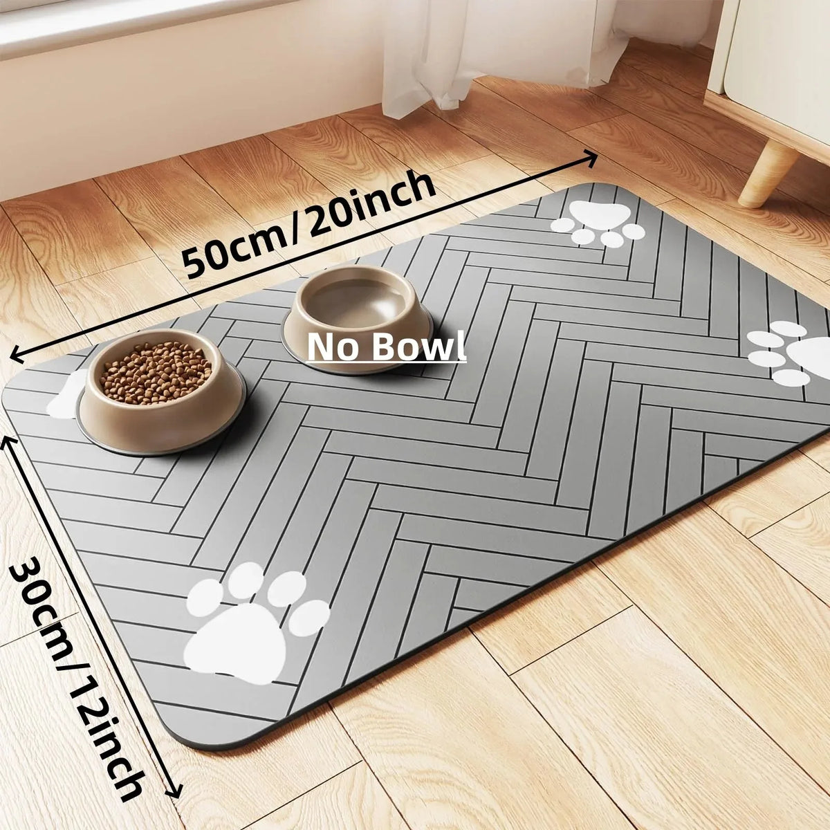 Absorbent Pet Feeding Mat – Non-Slip Waterproof Placemat for Dogs & Cats