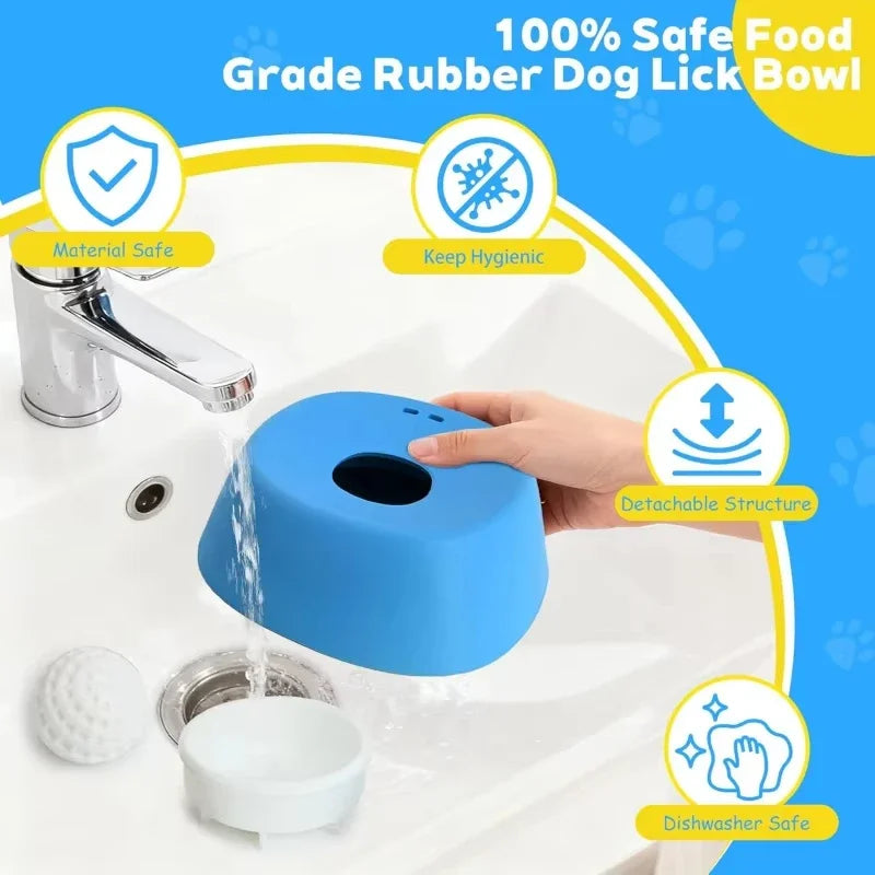 Anti-Choking Slow Feeder Dog Bowl – Non-Slip, 3/4 Cup