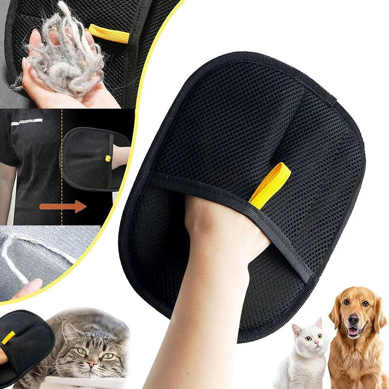 Pet Hair Removal Gloves – Reusable Double-Sided Grooming for Dogs & Cats