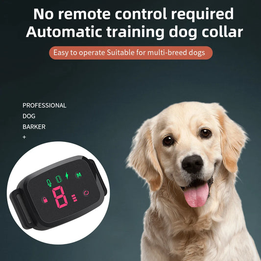 Smart Anti-Bark Dog Collar – Automatic No-Bark Training Collar with HD Display, Modes & IP67 Waterproof
