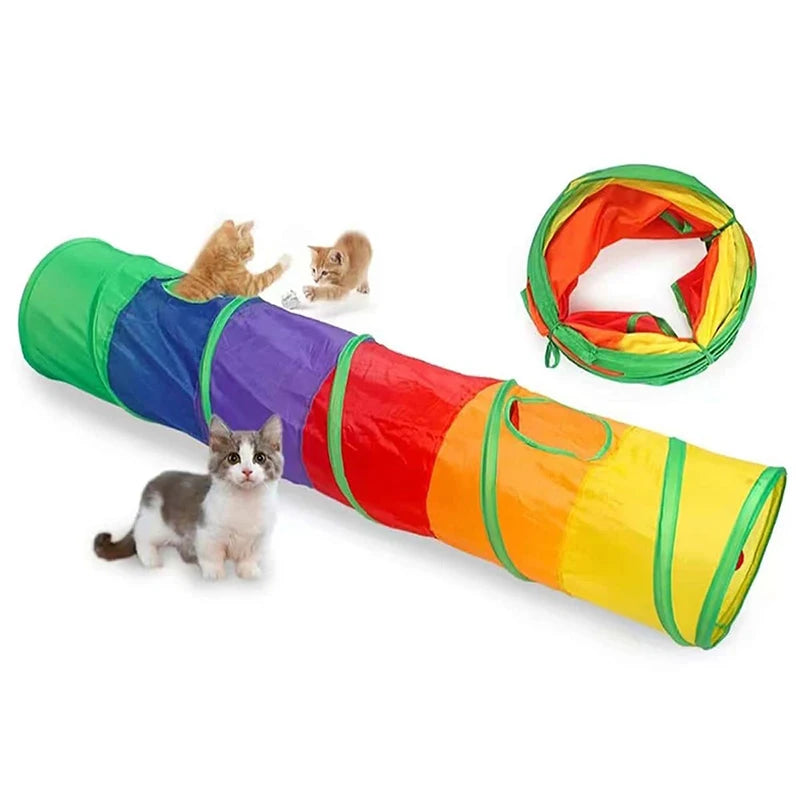 Foldable Cat Tunnel Toy – S, T & Y-Shape Crinkle Play Tunnel