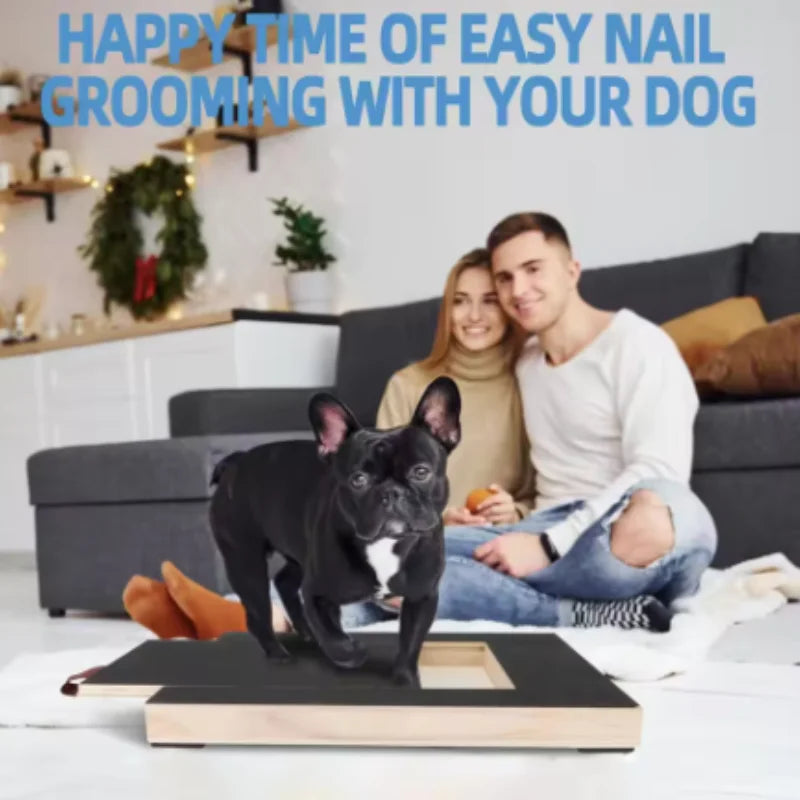 Wooden Dog Scratching Board with Treat Box & Nail Trimmer – 3-in-1 Interactive Toy