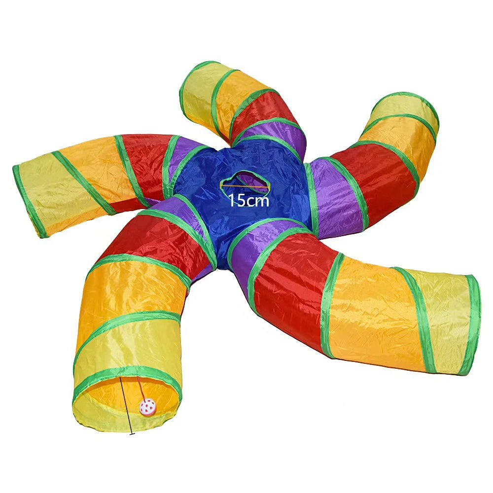 Foldable Cat Tunnel Toy – S, T & Y-Shape Crinkle Play Tunnel