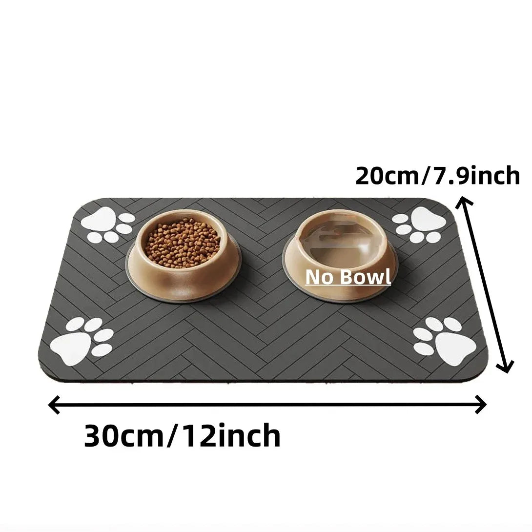 Absorbent Pet Feeding Mat – Non-Slip Waterproof Placemat for Dogs & Cats