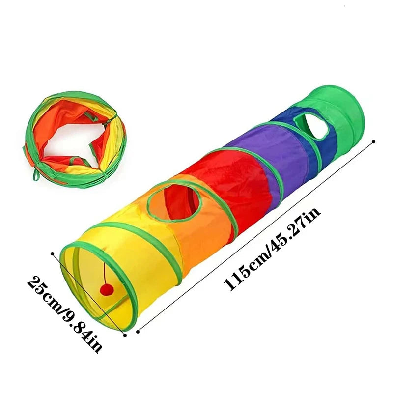 Foldable Cat Tunnel Toy – S, T & Y-Shape Crinkle Play Tunnel